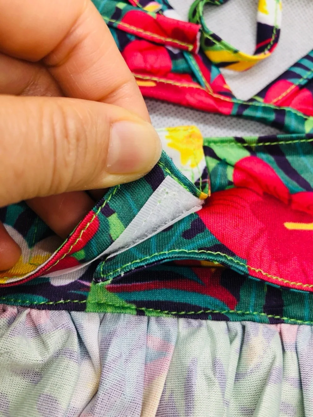 Tropical Floral Halter Swim set for pets Bright Multi - Picture 3 of 7